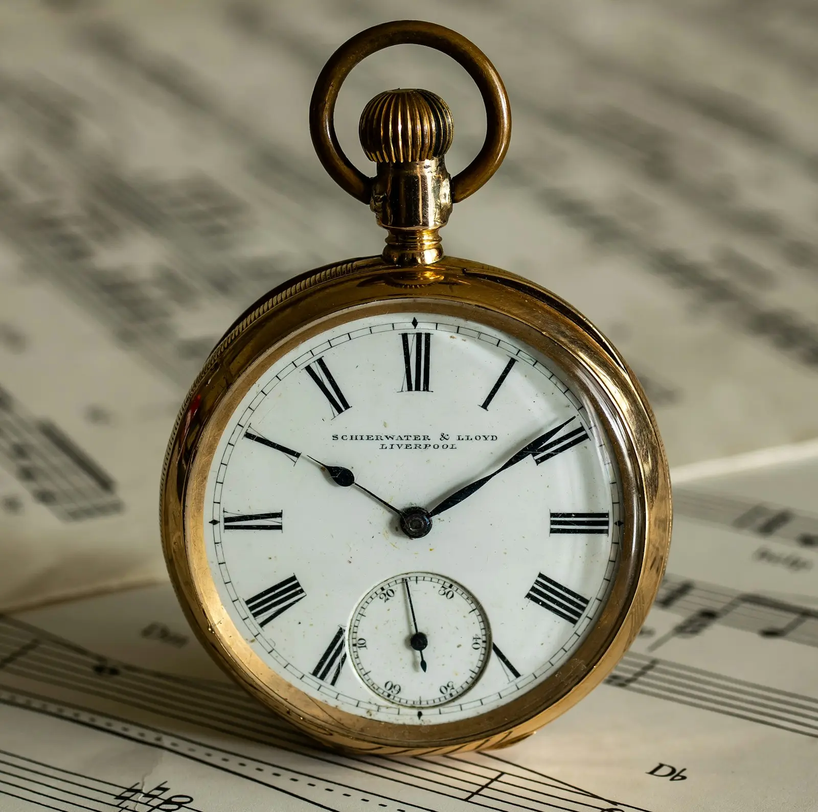 Αγγλικό ρολόι τσέπης με σμάλτινο καντράν